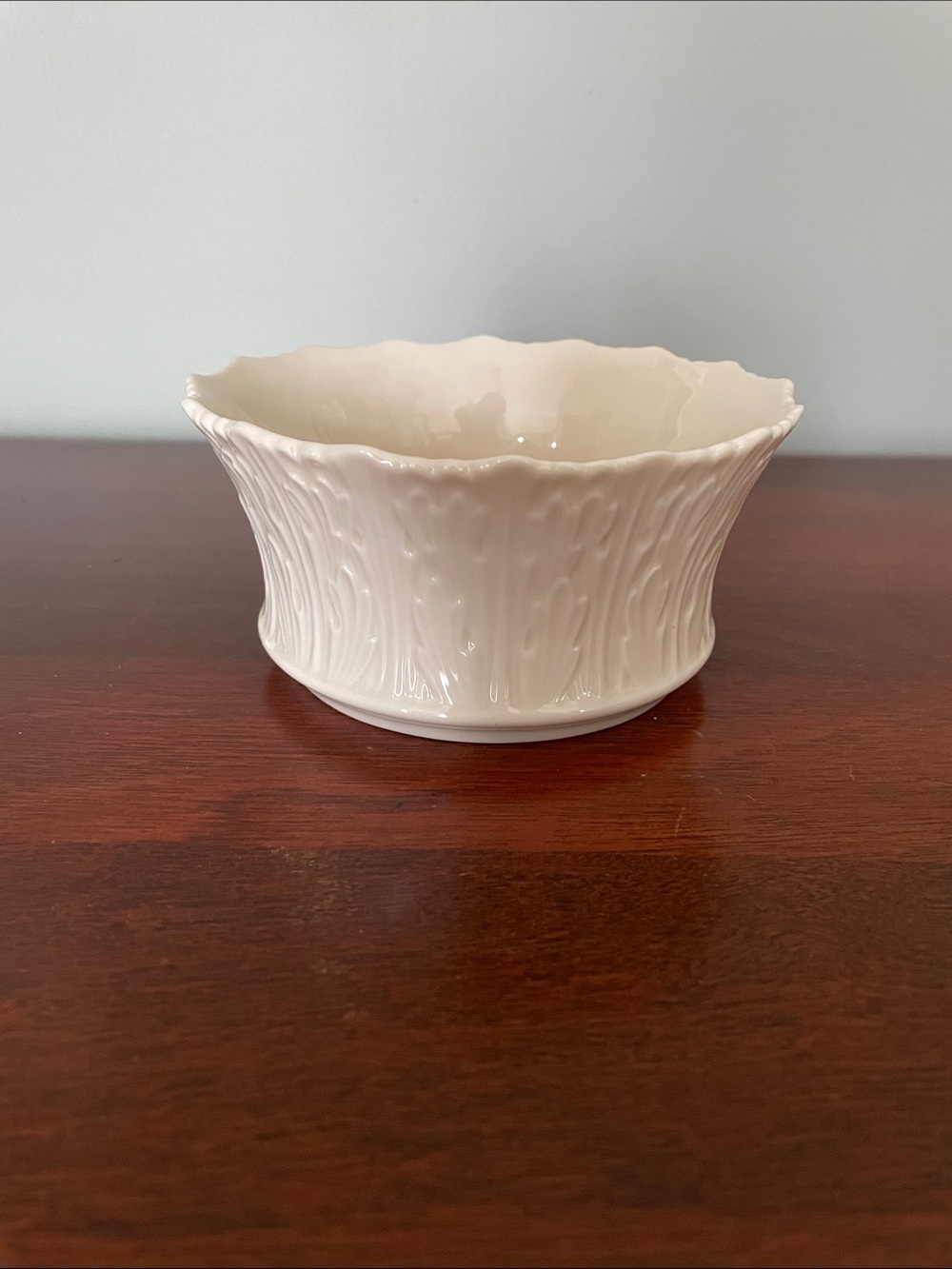 Lenox White Ceramic Bowl with Gold Logo Mark